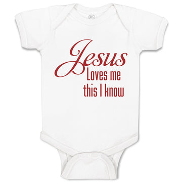 Baby Clothes Jesus Loves Me This I Know Christian Jesus God Style A Cotton