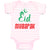 Baby Clothes Eid Mubarak Arabic Baby Bodysuits Boy & Girl Newborn Clothes Cotton