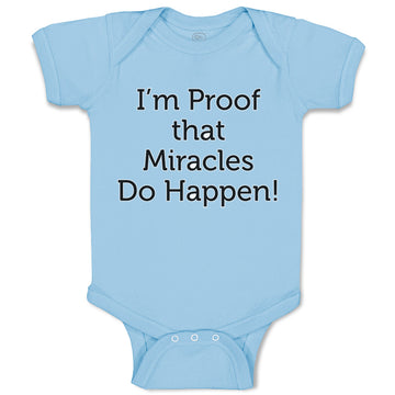 Baby Clothes I'M Proof That Miracles Do Happen! Christian Baby Bodysuits Cotton