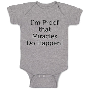 Baby Clothes I'M Proof That Miracles Do Happen! Christian Baby Bodysuits Cotton