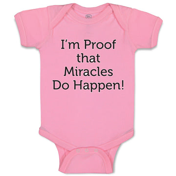Baby Clothes I'M Proof That Miracles Do Happen! Christian Baby Bodysuits Cotton