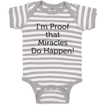 Baby Clothes I'M Proof That Miracles Do Happen! Christian Baby Bodysuits Cotton