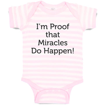 Baby Clothes I'M Proof That Miracles Do Happen! Christian Baby Bodysuits Cotton