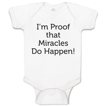 Baby Clothes I'M Proof That Miracles Do Happen! Christian Baby Bodysuits Cotton