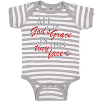 Baby Clothes All of God's Grace in This Tiny Face Christian Baby Bodysuits