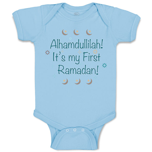 Baby Clothes Alhamdullilah It's My First Ramadan Arabic Baby Bodysuits Cotton