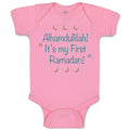 Baby Clothes Alhamdullilah It's My First Ramadan Arabic Baby Bodysuits Cotton