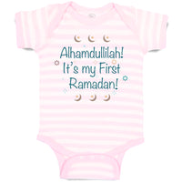 Baby Clothes Alhamdullilah It's My First Ramadan Arabic Baby Bodysuits Cotton