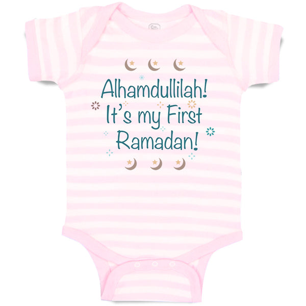 Baby Clothes Alhamdullilah It's My First Ramadan Arabic Baby Bodysuits Cotton