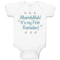 Baby Clothes Alhamdullilah It's My First Ramadan Arabic Baby Bodysuits Cotton