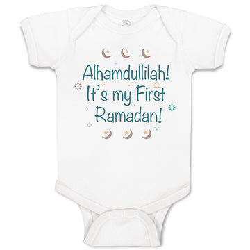 Baby Clothes Alhamdullilah It's My First Ramadan Arabic Baby Bodysuits Cotton