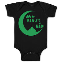 Baby Clothes My First Eid Arabic Baby Bodysuits Boy & Girl Cotton