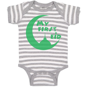 Baby Clothes My First Eid Arabic Baby Bodysuits Boy & Girl Cotton