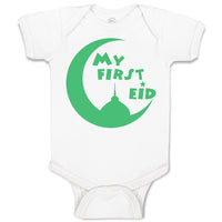Baby Clothes My First Eid Arabic Baby Bodysuits Boy & Girl Cotton