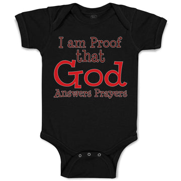 Baby Clothes I Am Proof That God Answers Prayers Christian Baby Bodysuits Cotton