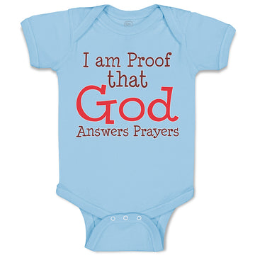 Baby Clothes I Am Proof That God Answers Prayers Christian Baby Bodysuits Cotton