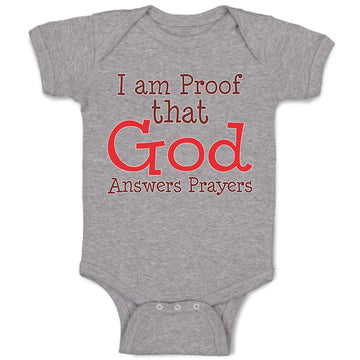 Baby Clothes I Am Proof That God Answers Prayers Christian Baby Bodysuits Cotton