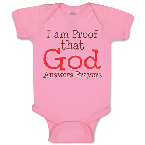 Baby Clothes I Am Proof That God Answers Prayers Christian Baby Bodysuits Cotton