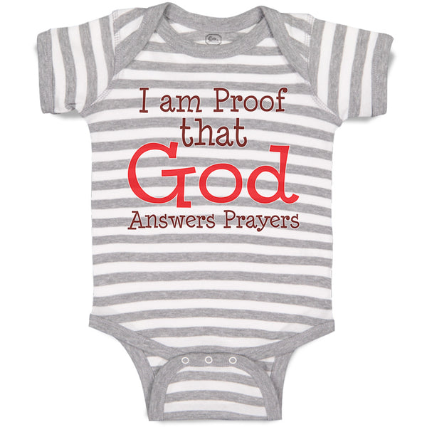 Baby Clothes I Am Proof That God Answers Prayers Christian Baby Bodysuits Cotton