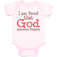 Baby Clothes I Am Proof That God Answers Prayers Christian Baby Bodysuits Cotton