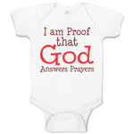 Baby Clothes I Am Proof That God Answers Prayers Christian Baby Bodysuits Cotton