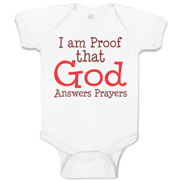 Baby Clothes I Am Proof That God Answers Prayers Christian Baby Bodysuits Cotton