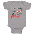 Baby Clothes I Am Proof That God Answers Prayers Jewish Baby Bodysuits Cotton