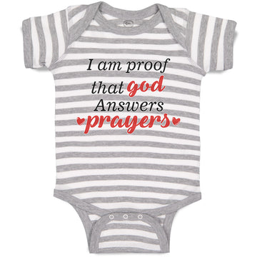Baby Clothes I Am Proof That God Answers Prayers Jewish Baby Bodysuits Cotton