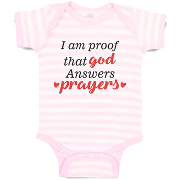 Baby Clothes I Am Proof That God Answers Prayers Jewish Baby Bodysuits Cotton