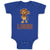 Baby Clothes Lions Wild Animal Standing with Rugby Ball Sport Baby Bodysuits