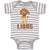 Baby Clothes Lions Wild Animal Standing with Rugby Ball Sport Baby Bodysuits