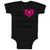 Baby Clothes Pink Heart Black Text Love Nerdy Daddy Dad Father's Day Cotton