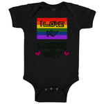 Baby Clothes I Love My Lesbian Aunt with Gay Flag Lgbtq B Baby Bodysuits Cotton