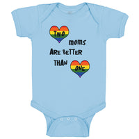 Baby Clothes 2 Moms Are Better than 1 Mom Mothers Baby Bodysuits Cotton