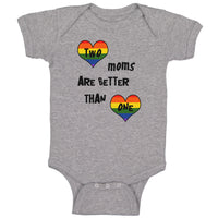 Baby Clothes 2 Moms Are Better than 1 Mom Mothers Baby Bodysuits Cotton