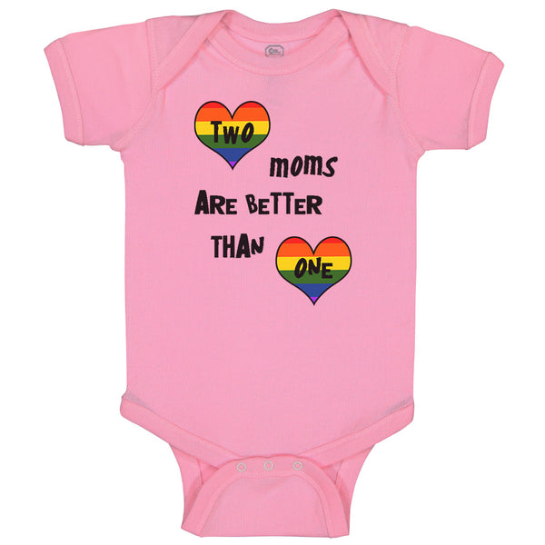 Baby Clothes 2 Moms Are Better than 1 Mom Mothers Baby Bodysuits Cotton