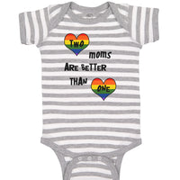 Baby Clothes 2 Moms Are Better than 1 Mom Mothers Baby Bodysuits Cotton