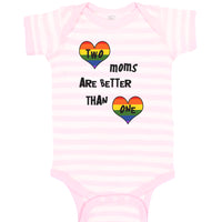 Baby Clothes 2 Moms Are Better than 1 Mom Mothers Baby Bodysuits Cotton