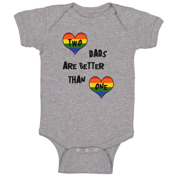 Baby Clothes 2 Dads Are Better than 1 Gay Lgbtq Dad Father's Day Baby Bodysuits