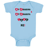 Baby Clothes My Grandma and My Grandpa Love Me! Grandparents Baby Bodysuits