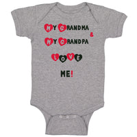 Baby Clothes My Grandma and My Grandpa Love Me! Grandparents Baby Bodysuits