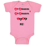 Baby Clothes My Grandma and My Grandpa Love Me! Grandparents Baby Bodysuits