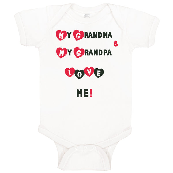 Baby Clothes My Grandma and My Grandpa Love Me! Grandparents Baby Bodysuits