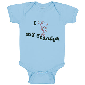 Baby Clothes Love Grandpa Cute Boy Heart Balloon Grandpa Grandfather Cotton