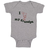 Baby Clothes Love Grandpa Cute Boy Heart Balloon Grandpa Grandfather Cotton