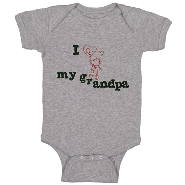 Baby Clothes Love Grandpa Cute Boy Heart Balloon Grandpa Grandfather Cotton