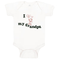 Baby Clothes Love Grandpa Cute Boy Heart Balloon Grandpa Grandfather Cotton