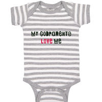 Baby Clothes My Godparents Love Me B Baby Bodysuits Boy & Girl Cotton