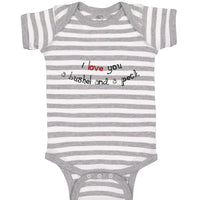 Baby Clothes Black and Red I Love You Pushel and Beck Baby Bodysuits Cotton