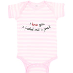 Baby Clothes Black and Red I Love You Pushel and Beck Baby Bodysuits Cotton